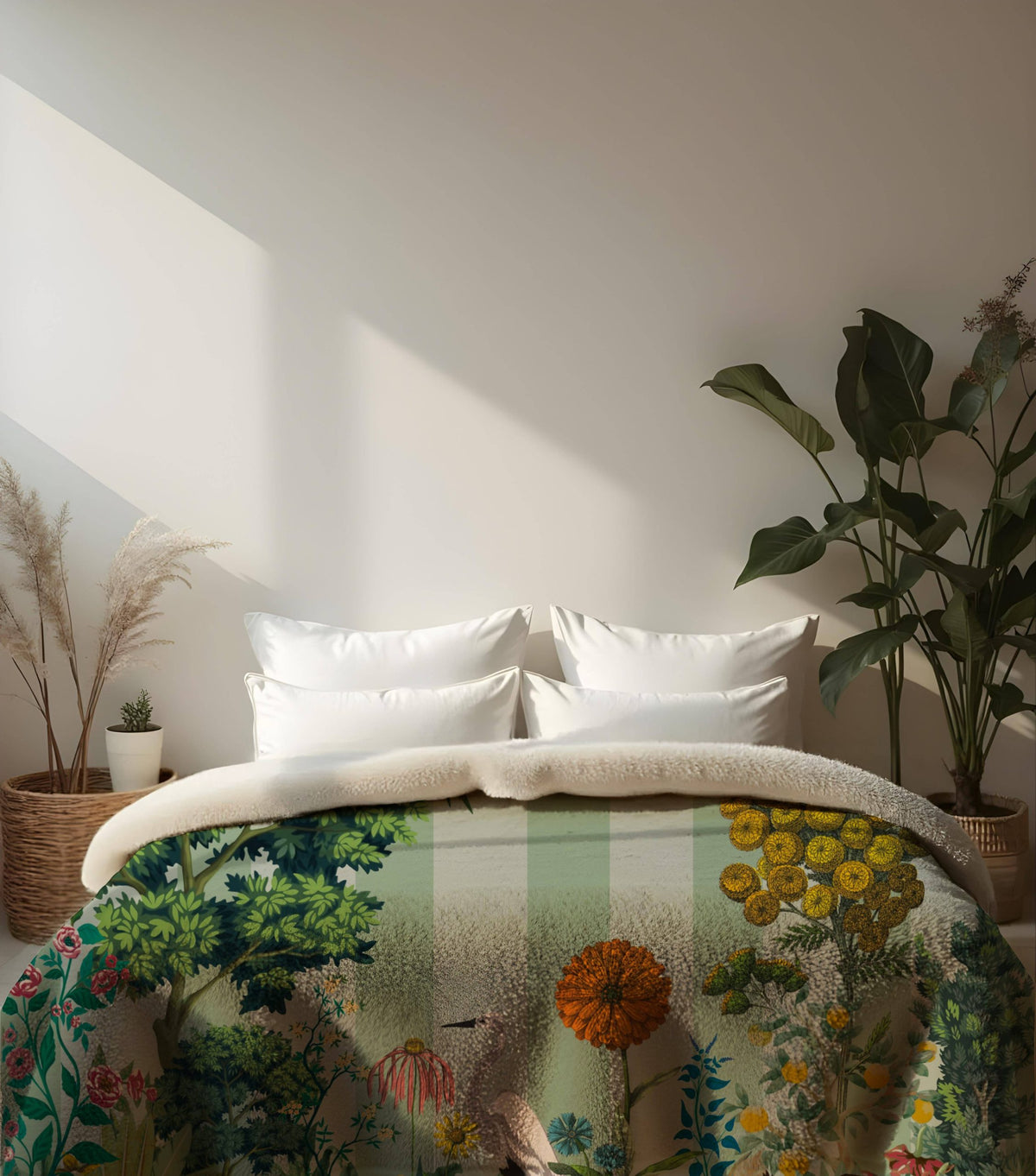 Coperta Sherpa Airone Pastello - Pink Martini Design