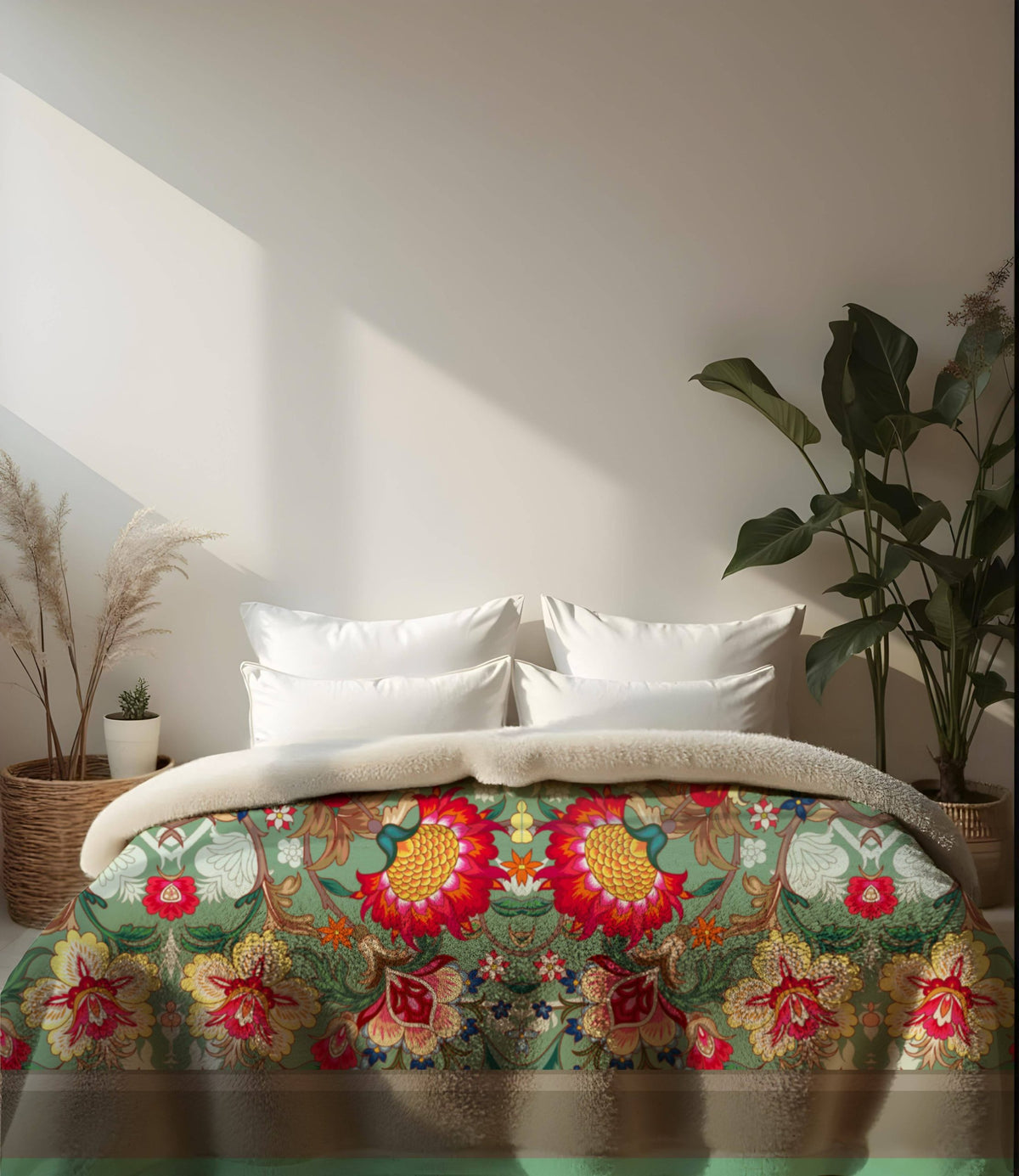 Coperta Sherpa India Acqua - Pink Martini Design