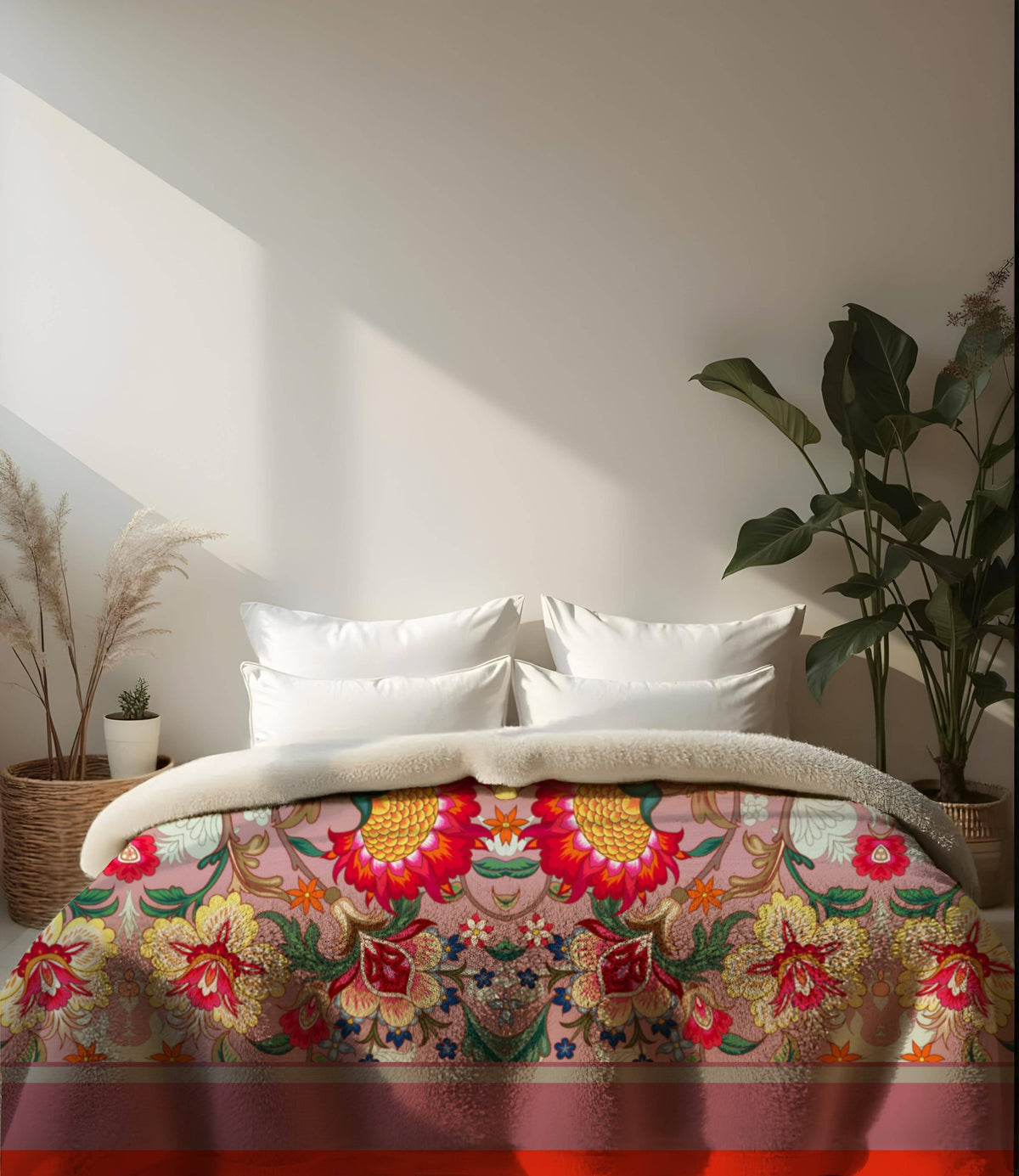 Coperta Sherpa India Rosa - Pink Martini Design