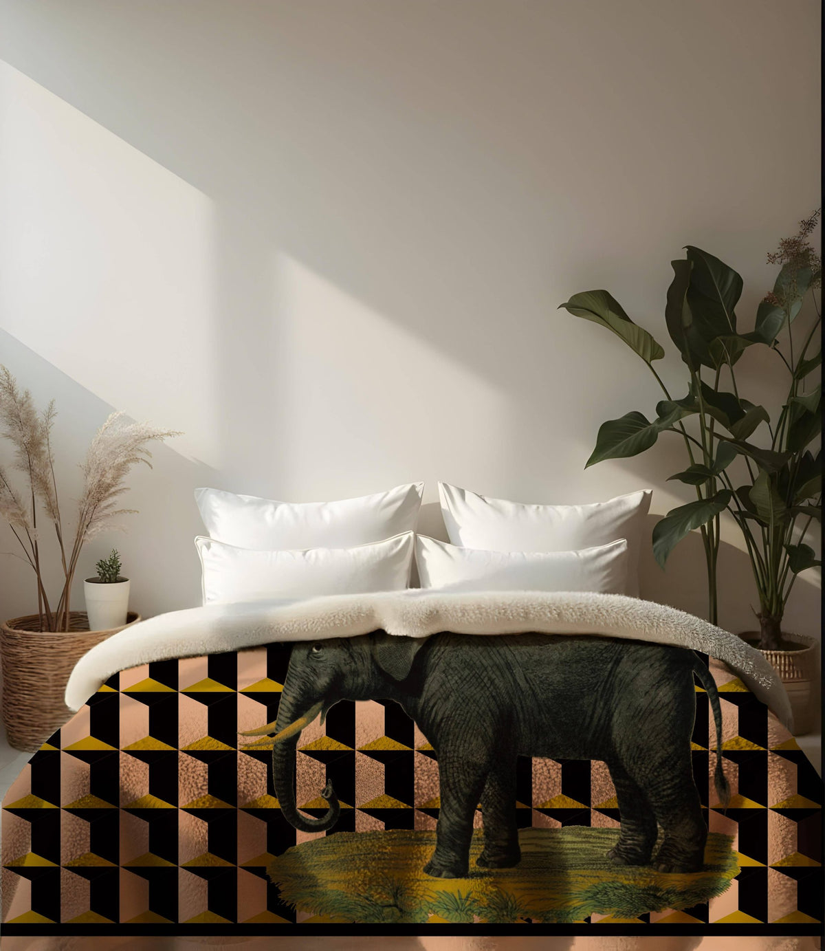Coperta Sherpa Elefante - design Manuela Merlo Pink Martini Design