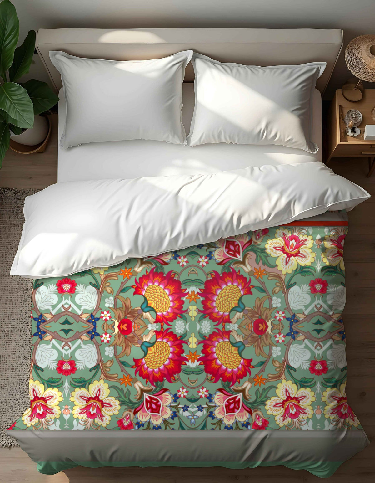 Copripiumino India Acqua - Pink Martini Design