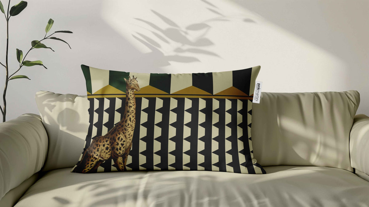 Cuscino Rettangolare Giraffa Pattern – Design Manuela Merlo di Pink Martini Design