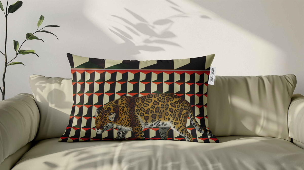 Cuscino Rettangolare Leopardo Pattern – Design Manuela Merlo di Pink Martini Design