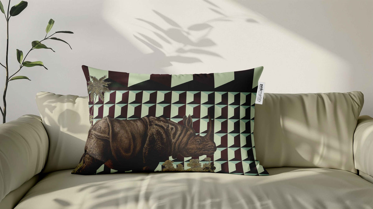 Cuscino Rettangolare Rino Pattern – Design Manuela Merlo di Pink Martini Design