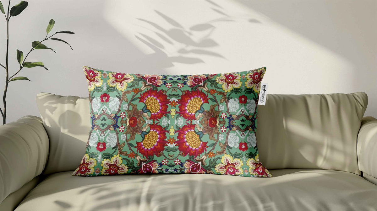 Cuscino Rettangolare India Acqua – Design Manuela Merlo di Pink Martini Design