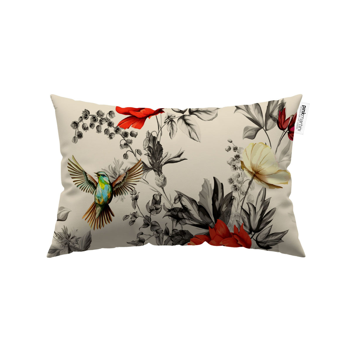 Cuscino Rettangolare Colibri Panna – Design Manuela Merlo di Pink Martini Design