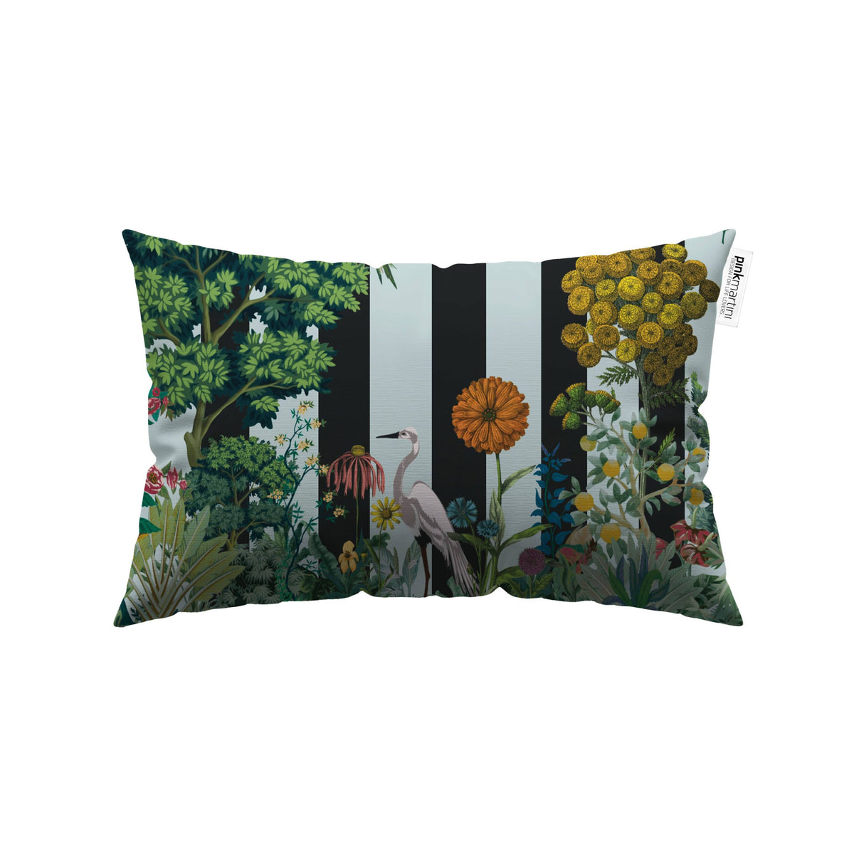 Cuscino Rettangolare Airone Nero – Design Manuela Merlo di Pink Martini Design