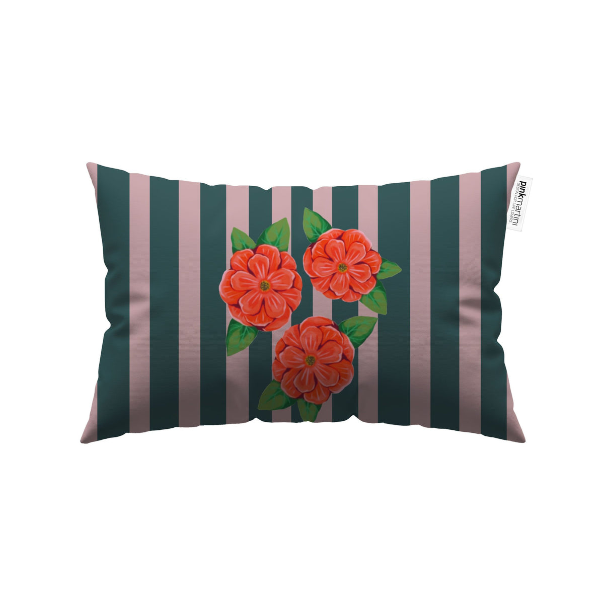 Cuscino Rettangolare Fiori Avio – Design Manuela Merlo di Pink Martini Design