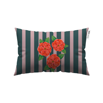 Cuscino Rettangolare Fiori Avio – Design Manuela Merlo di Pink Martini Design