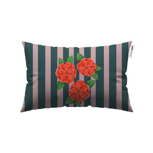 Cuscino Rettangolare Fiori Avio – Design Manuela Merlo di Pink Martini Design