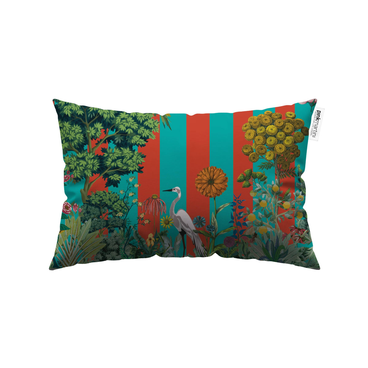 Cuscino Rettangolare Airone Acqua – Design Manuela Merlo di Pink Martini Design