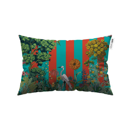 Cuscino Rettangolare Airone Acqua – Design Manuela Merlo di Pink Martini Design
