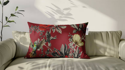 Cuscino Rettangolare Colibri Fragola – Design Manuela Merlo di Pink Martini Design