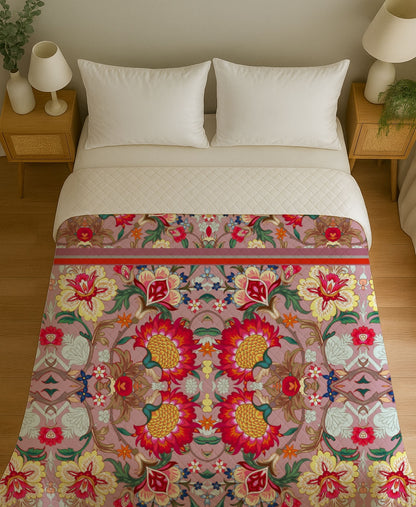 Copriletto Trapuntino India Rosa – Design Manuela Merlo di Pink Martini Design