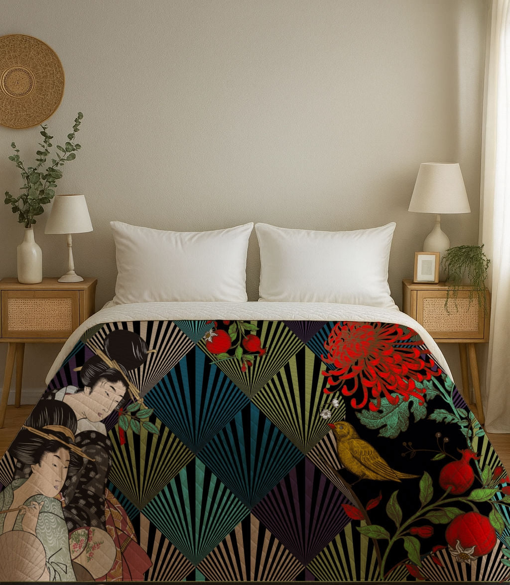 Copriletto Trapuntino Nippon – Design Manuela Merlo di Pink Martini Design