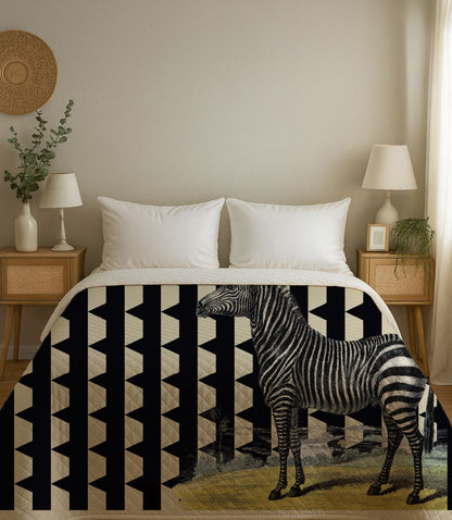 Copriletto Trapuntino Zebra Pattern – Design Manuela Merlo di Pink Martini Design