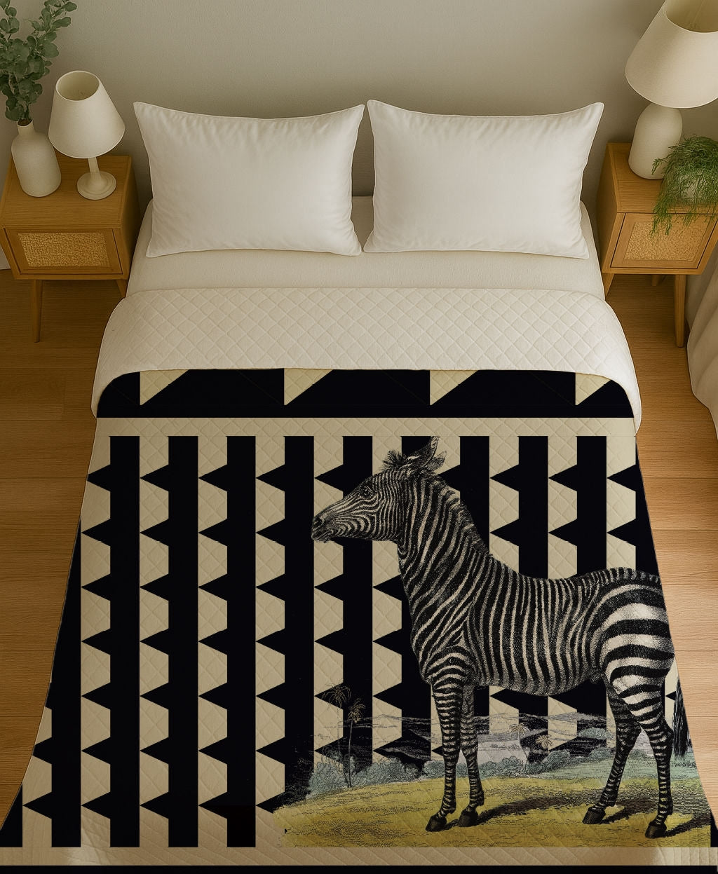 Copriletto Trapuntino Zebra Pattern – Design Manuela Merlo di Pink Martini Design