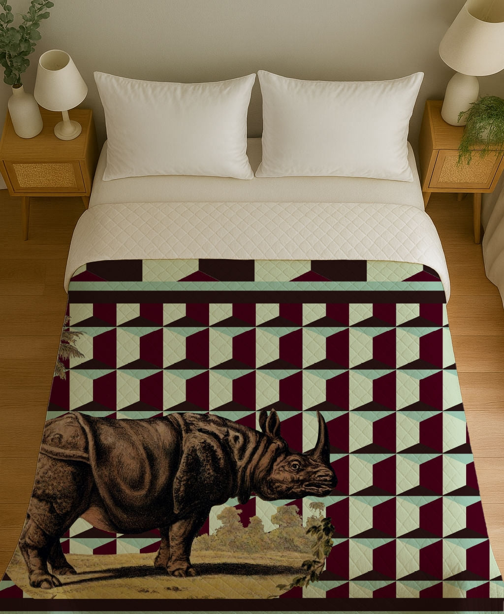 Copriletto Trapuntino Rino Pattern – Design Manuela Merlo di Pink Martini Design