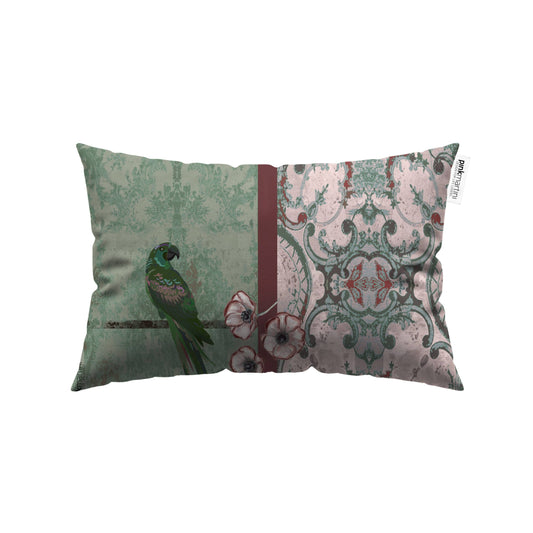 Cuscino Rettangolare Pappagallo Vintage – Design Manuela Merlo di Pink Martini Design