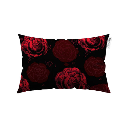 Cuscino Rettangolare Camelia Rosso – Design Manuela Merlo di Pink Martini Design