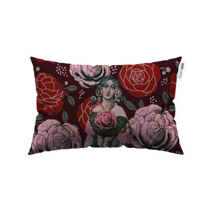 Cuscino Rettangolare Camelia Donna Rosa – Design Manuela Merlo di Pink Martini Design