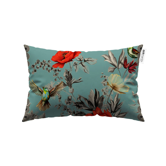 Cuscino Rettangolare Colibrì Cielo – Design Manuela Merlo di Pink Martini Design