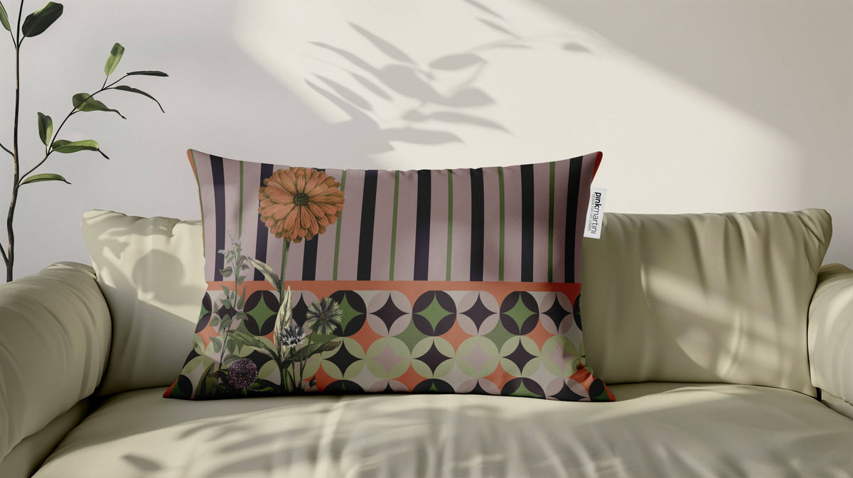Cuscino Rettangolare Aires Mandarino – Design Manuela Merlo di Pink Martini Design