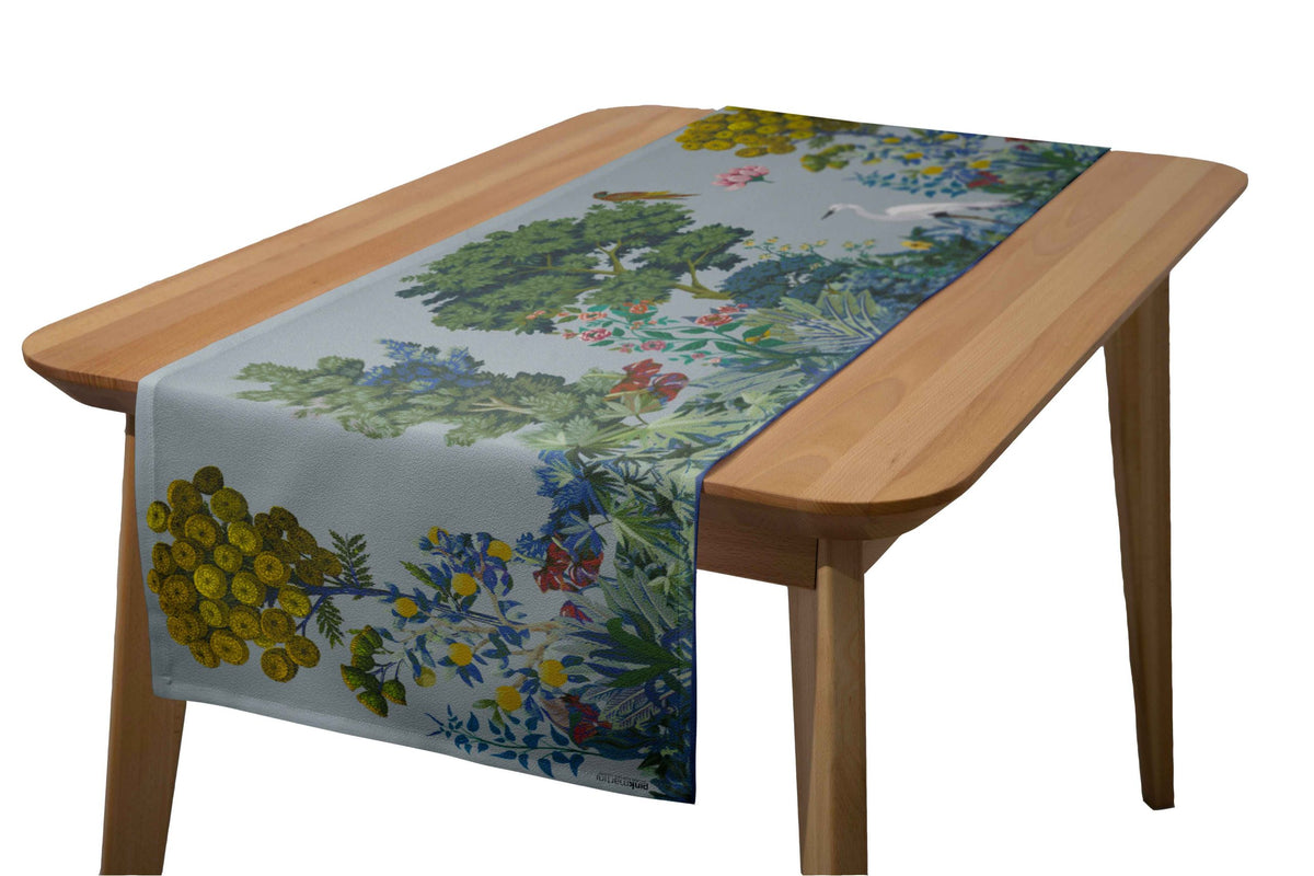 Runner Policanva Airone Azzurro – Design Manuela Merlo di Pink Martini Design