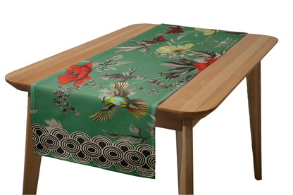 Runner Policanva Colibrì Tiffany – Design Manuela Merlo di Pink Martini Design
