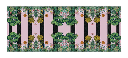 Runner Policanva Airone Rosa e Nero – Design Manuela Merlo di Pink Martini Design