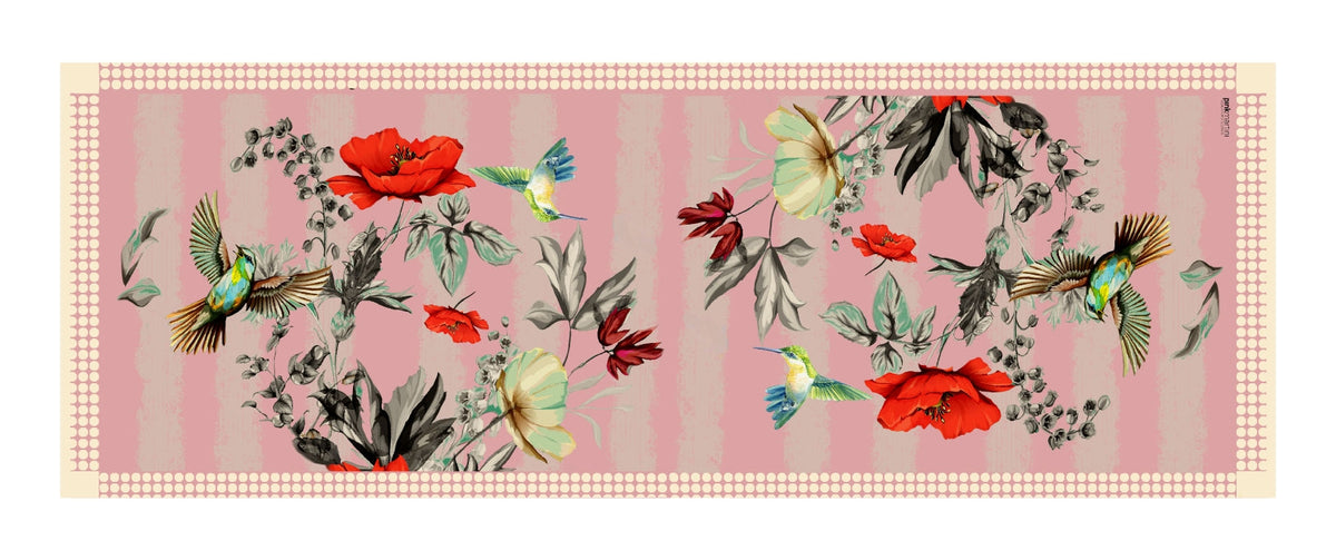 Runner Policanva Colibrì Barbie – Design Manuela Merlo di Pink Martini Design