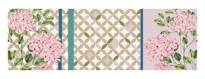 Runner Policanva Ortensia – Design Manuela Merlo di Pink Martini Design