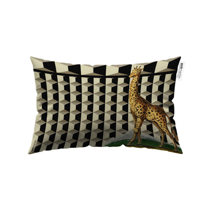 Cuscino Rettangolare Giraffa Pattern Neutro – Design Manuela Merlo di Pink Martini Design