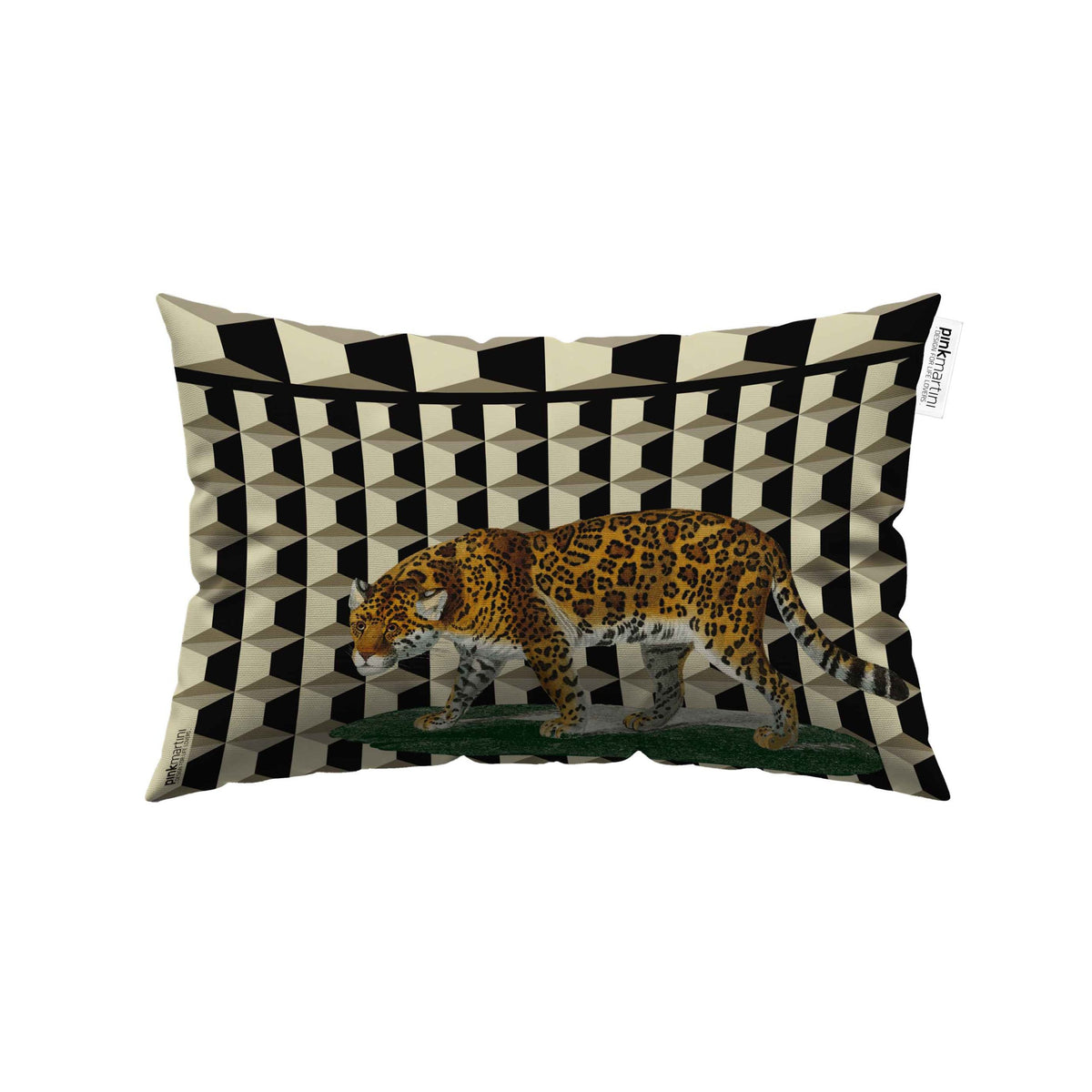 Cuscino Rettangolare Leopardo Pattern Neutro – Design Manuela Merlo di Pink Martini Design