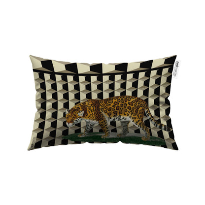 Cuscino Rettangolare Leopardo Pattern Neutro – Design Manuela Merlo di Pink Martini Design