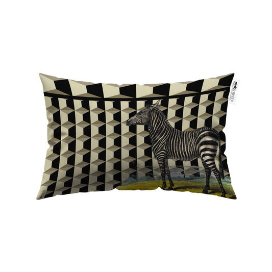 Cuscino Rettangolare Zebra Pattern Neutro – Design Manuela Merlo di Pink Martini Design