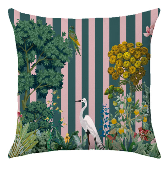 Cuscino Airone Avio Pink in Velluto - Manuela Merlo Pink Martini Design