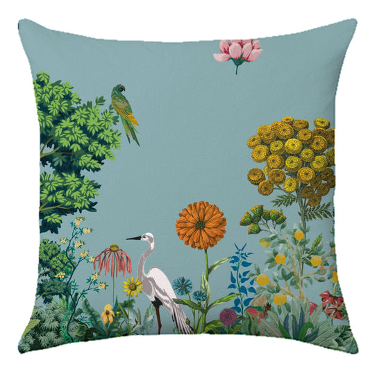 Cuscino Airone Azzurro in Velluto - Manuela Merlo Pink Martini Design