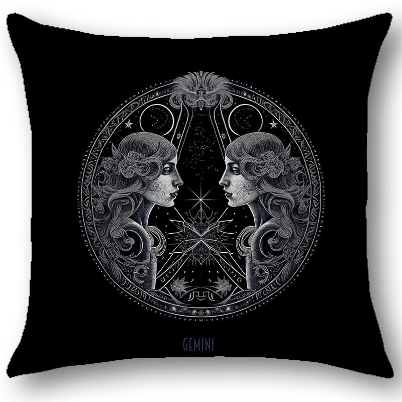 Cuscino Zodiaco GEMELLI in Tessuto Ariston Barocco – Design Antonella Todaro
