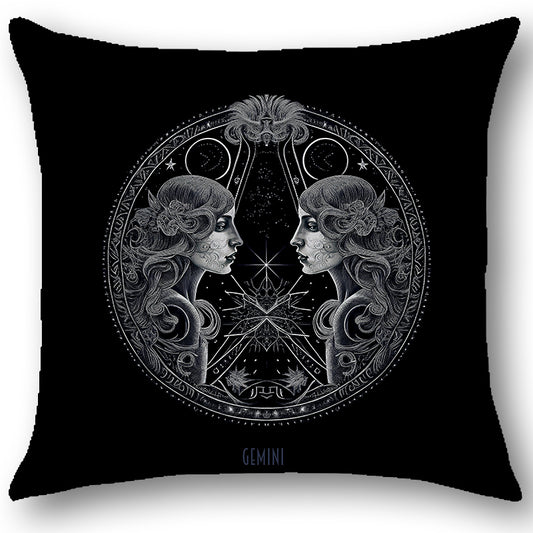Cuscino Zodiaco GEMELLI in Tessuto Ariston Barocco – Design Antonella Todaro