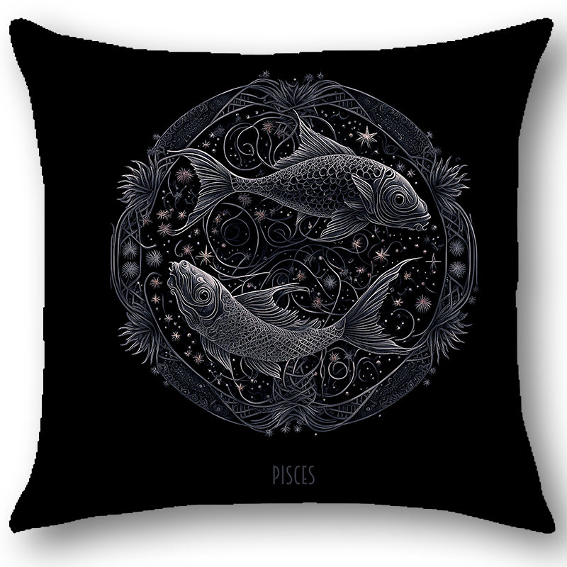 Cuscino Zodiaco PESCI in Tessuto Ariston Barocco – Design Antonella Todaro