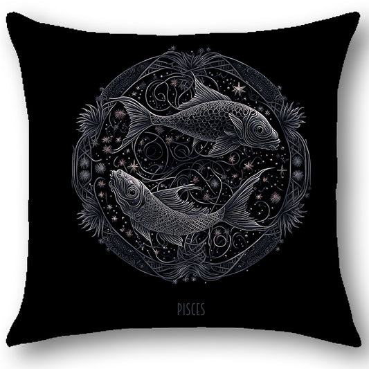Cuscino Zodiaco PESCI in Tessuto Ariston Barocco – Design Antonella Todaro