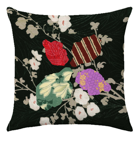 Cuscino in Juta Fiori del Giappone U, design Elisabetta De Ritis per Il Cuscino Italiano