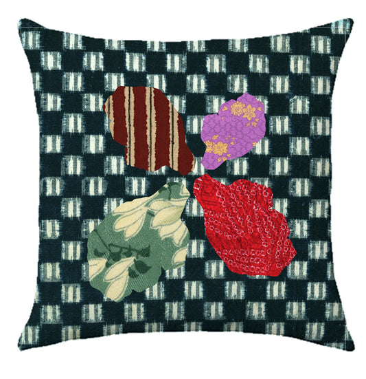 Cuscino in Juta Fiori del Giappone V, design Elisabetta De Ritis per Il Cuscino Italiano