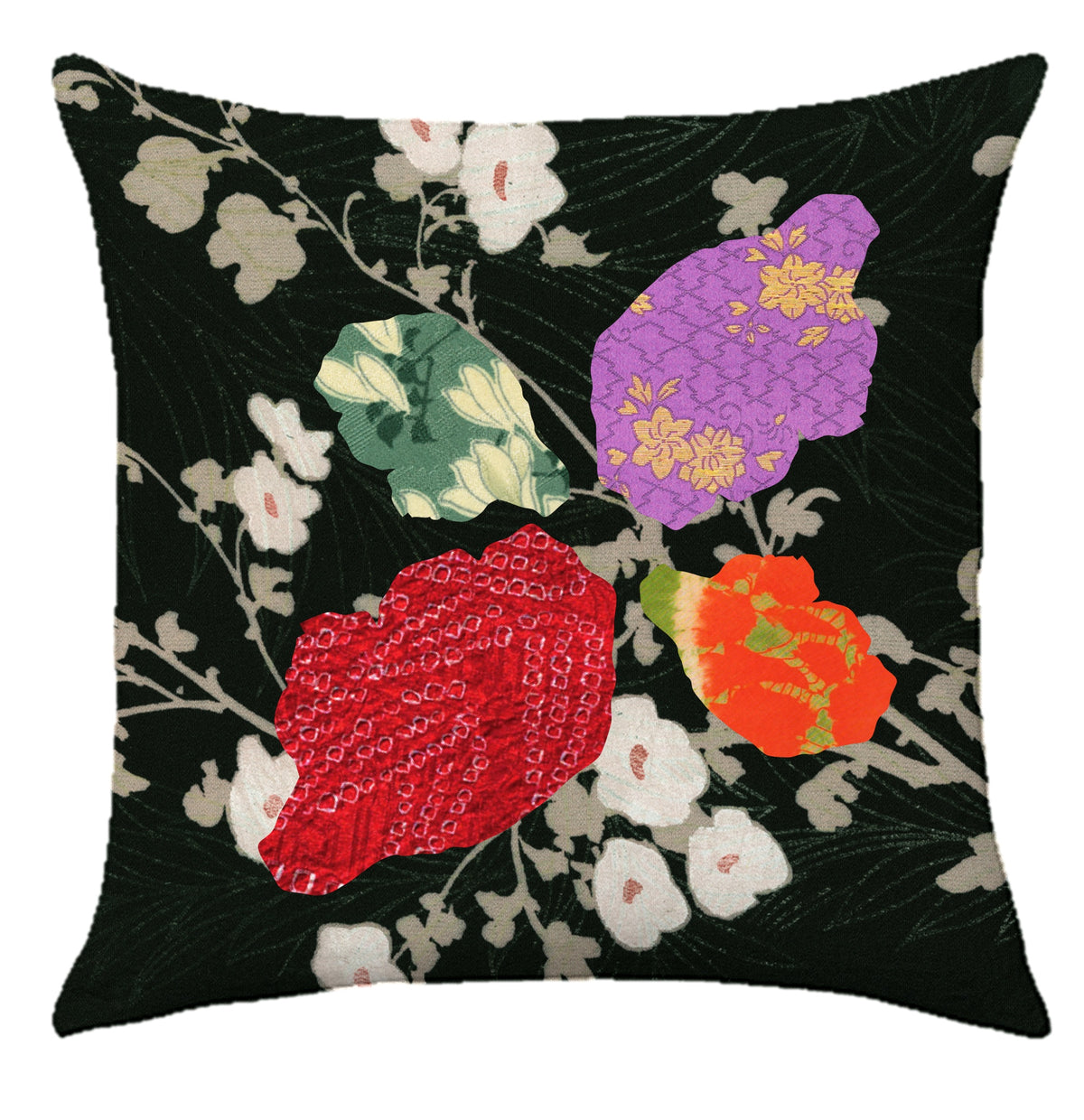 Cuscino in Juta Fiori del Giappone Z, design Elisabetta De Ritis per Il Cuscino Italiano
