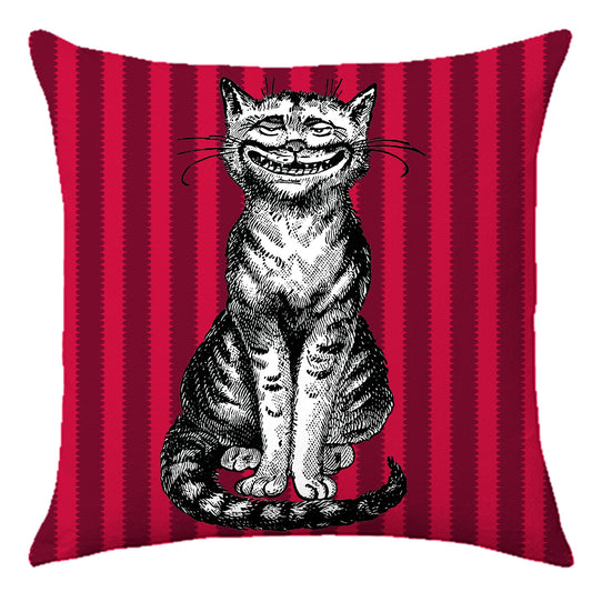 Cuscino Stregatto Fuxia in Velluto - Elisabetta De Ritis