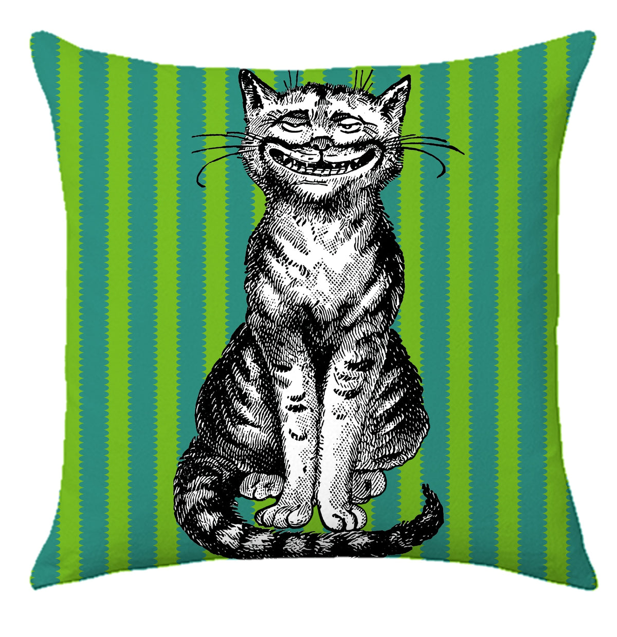 Cuscino Stregatto Verde in Velluto - Elisabetta De Ritis