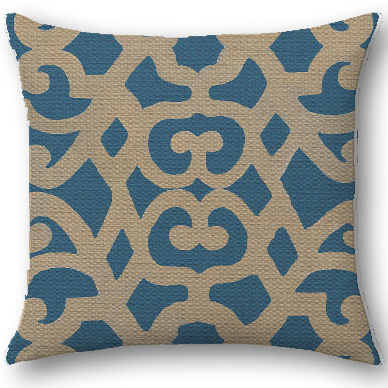 Cuscino in Juta Turchia Blu, design Cecilia Bussani per Il Cuscino Italiano