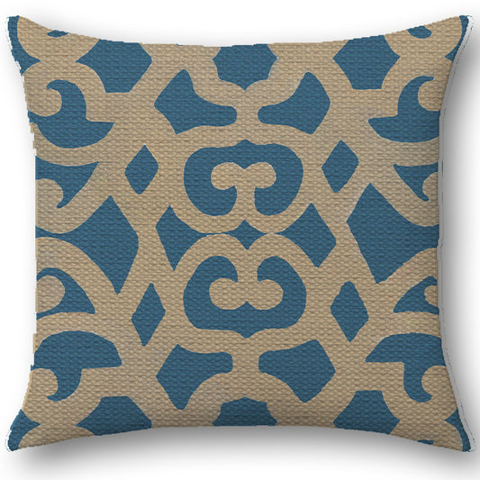 Cuscino in Juta Turchia Blu, design Cecilia Bussani per Il Cuscino Italiano