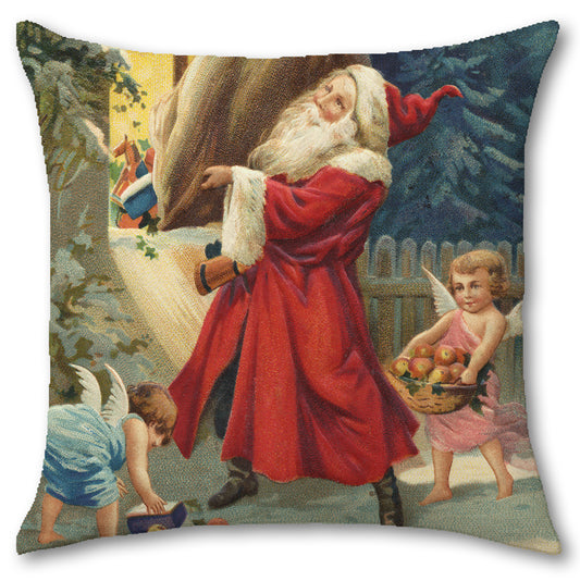 Cuscino in Velluto Babbo Natale Vintage